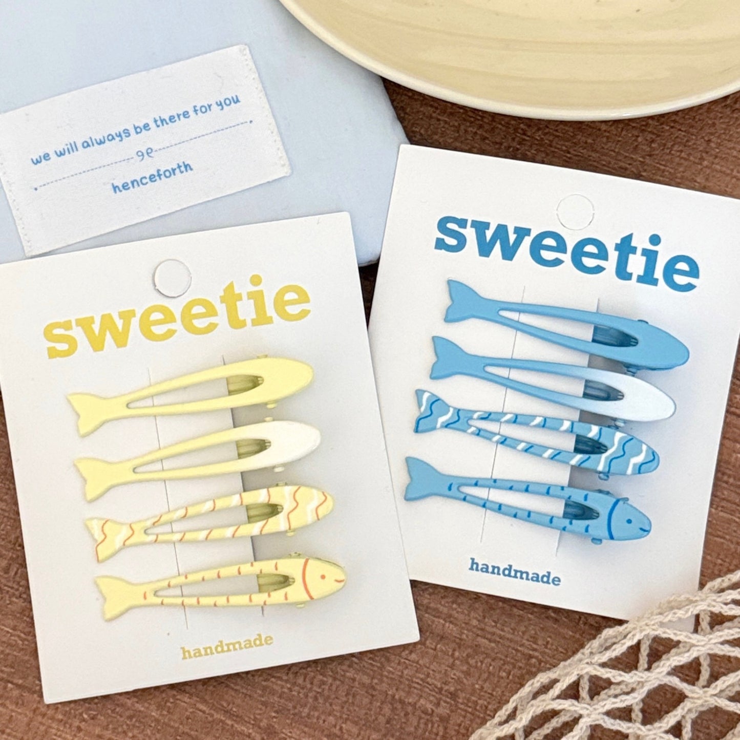 Sardine Hair Clips, Set of 4 - Ice Cream Cake