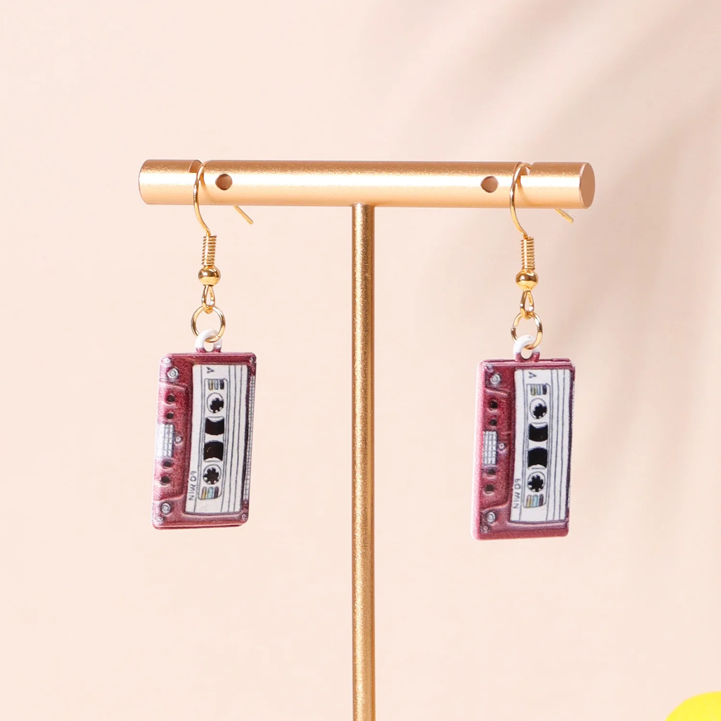 Dangly Retro Cassette Tape Earrings