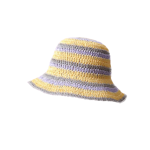 Crochet Stripe Bucket Hat (5 Colours)