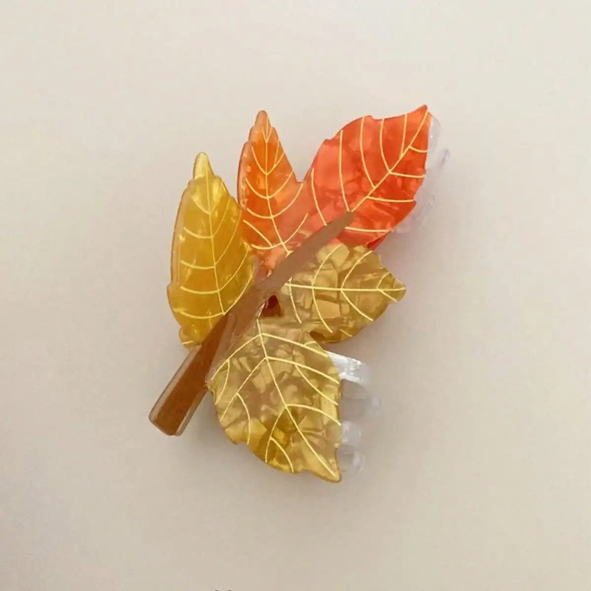 Autumn Friends Glossy Acrylic Hair Claw Clip