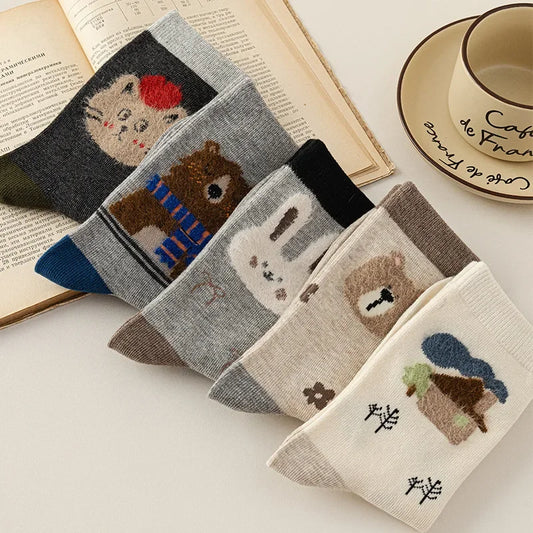 Animal Crew Socks (set of 5)