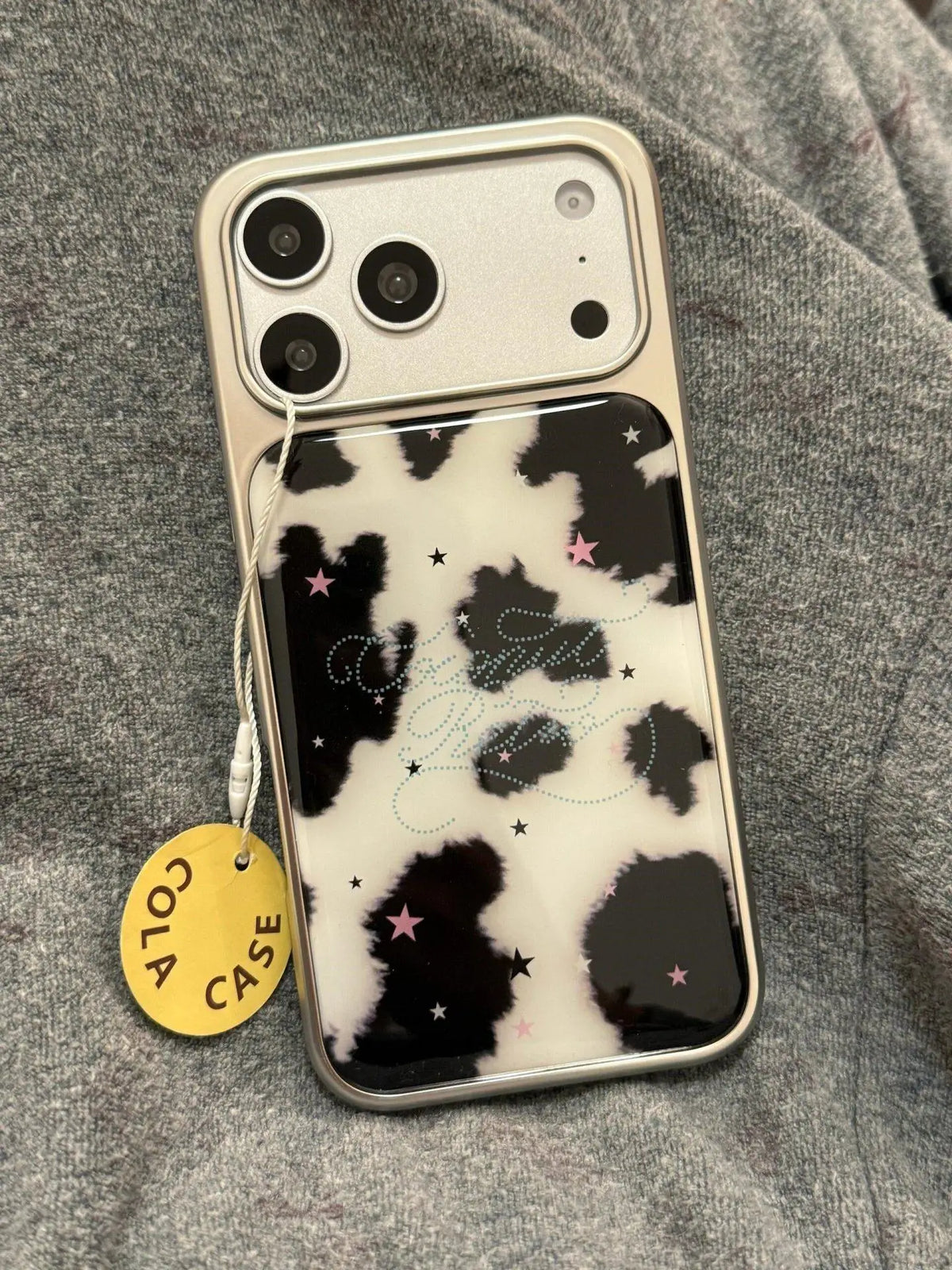 Starry Cow Pattern iPhone Case