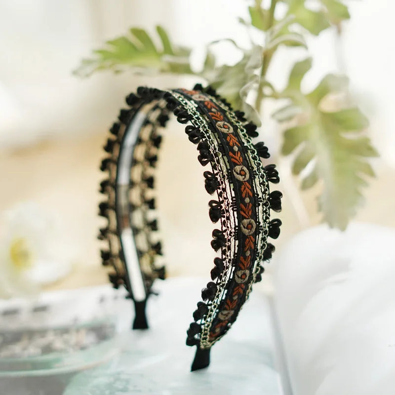 Floral Embroidery Headband
