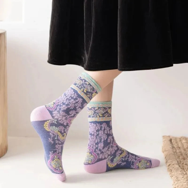 Paisley Crew Sock Set (Set of 5)