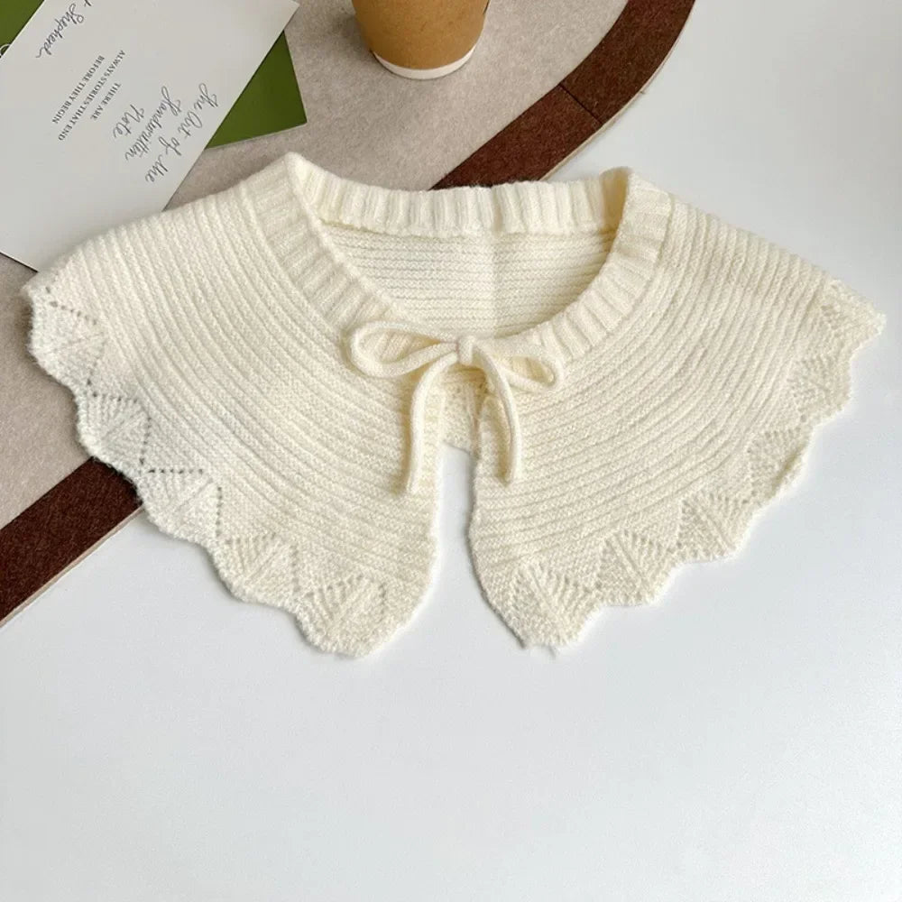 Knitted Detachable Frill Collar