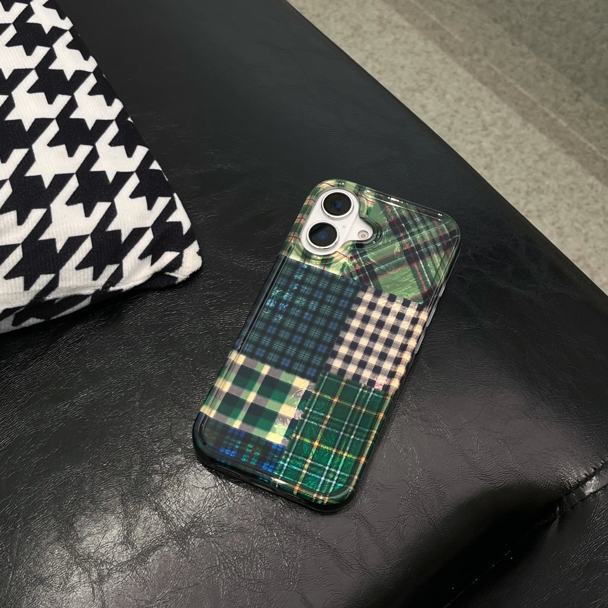 Glossy Patchwork iPhone Case