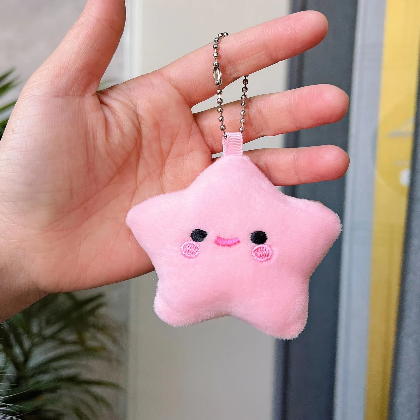 Plush Star Character Keychain Charm
