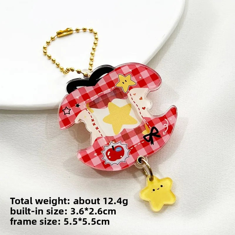 Apple Shaped Mini Photo Frame Keychain