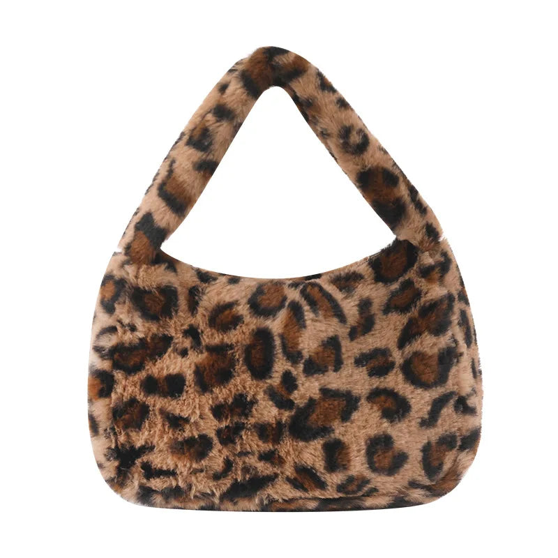 Faux Fur Animal Pattern Purse