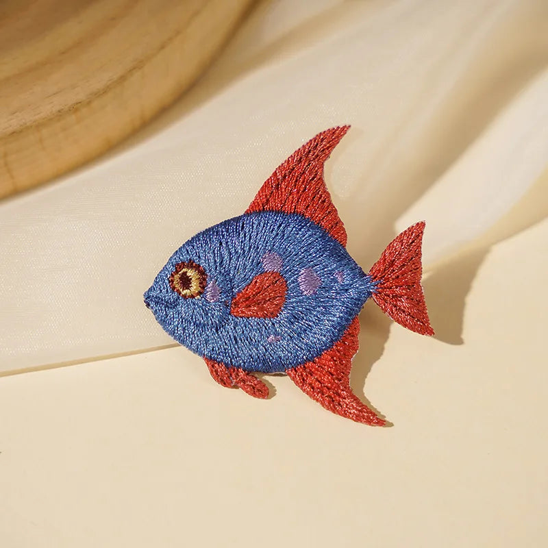 Sealife Embroidered Iron-On Patch