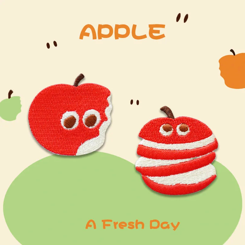 Embroidered Apple Patch (5 Designs)