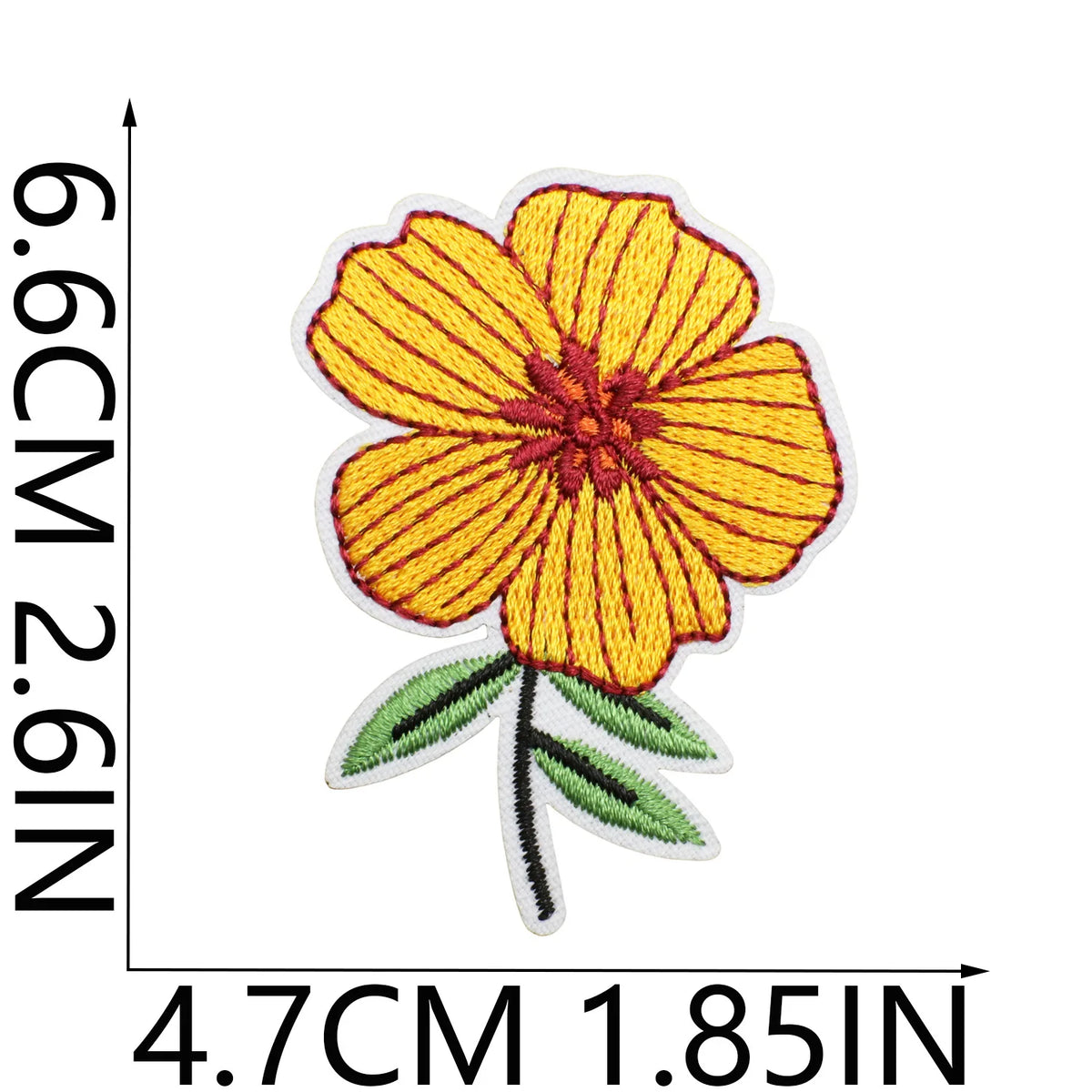 Embroidered Flower Garden Iron-On Patch
