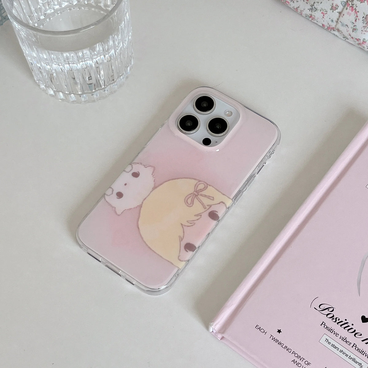 Cat and Girl iPhone Case