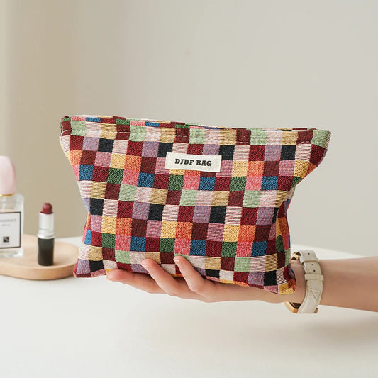 Retro Pattern Zipper pouch - Ice Cream Cake
