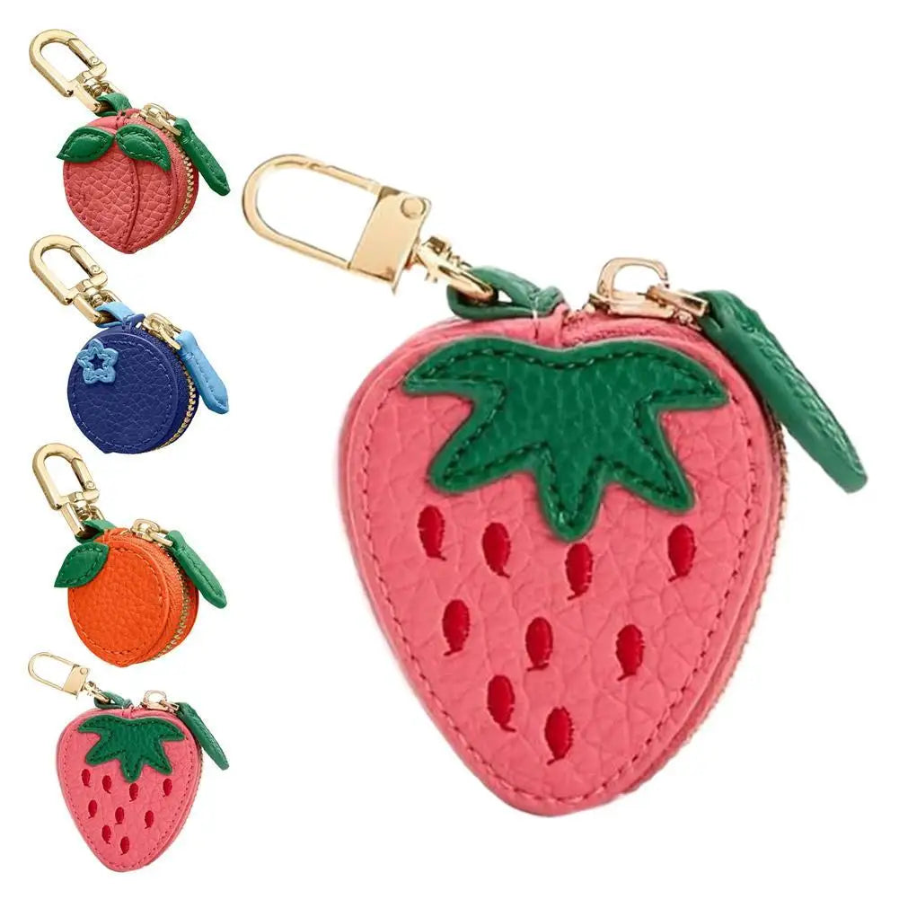 Fruity Clip-On Zipper Pouch Keychain