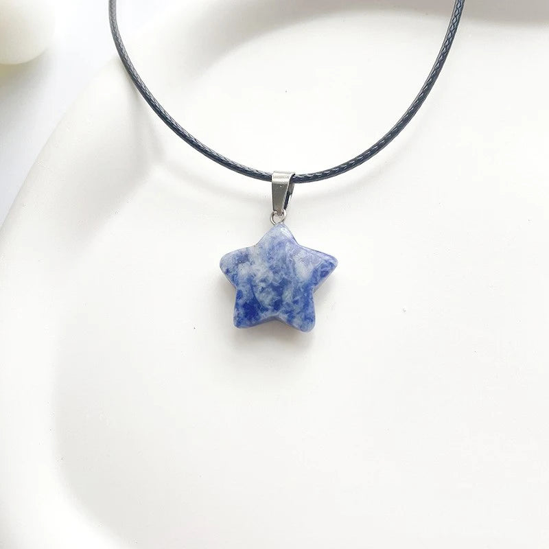 Star Shaped Stone Pendant Necklace