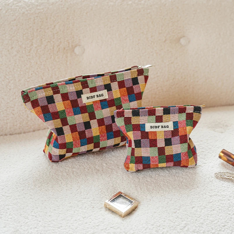 Retro Pattern Zipper pouch