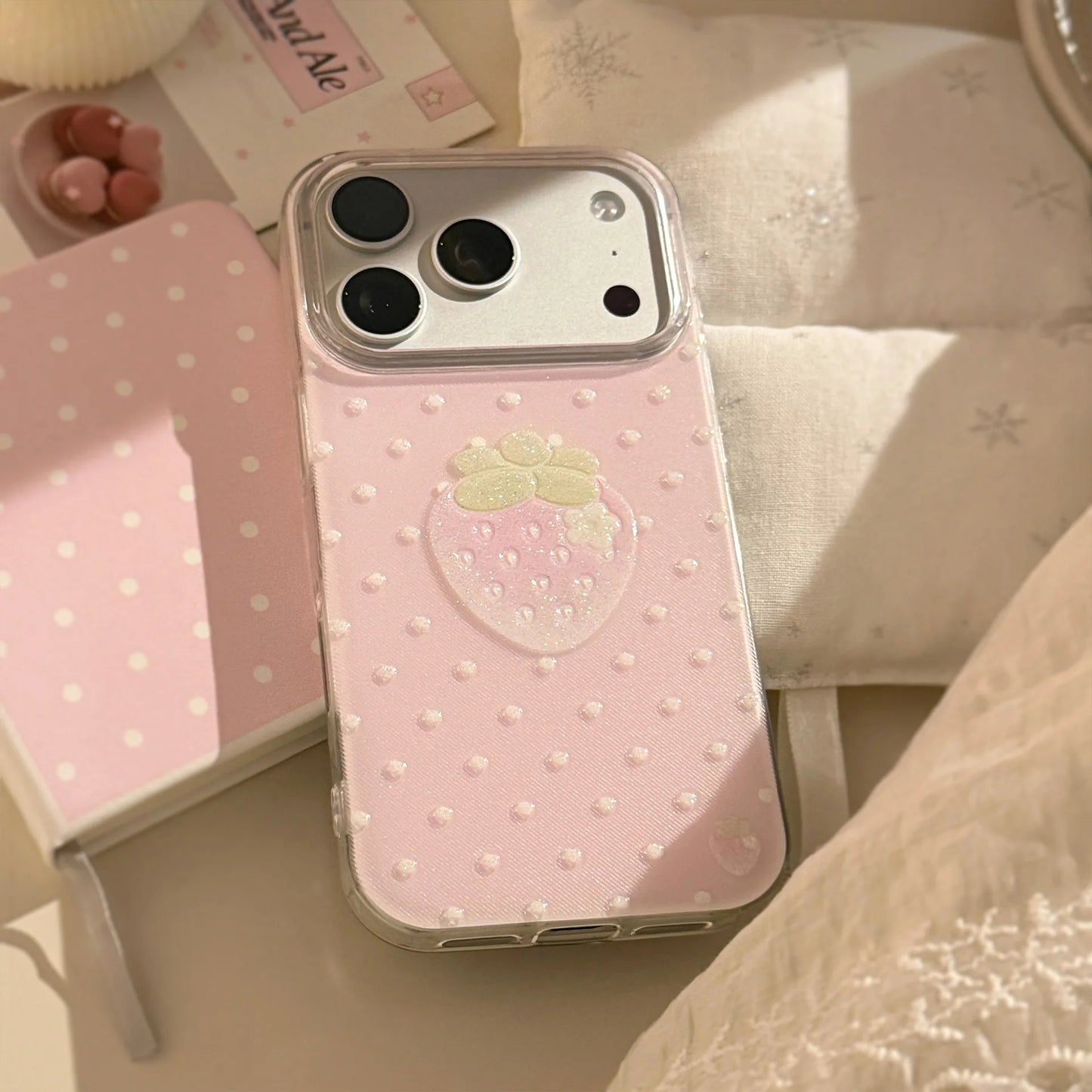 Pastel Dot Strawberry iPhone Case