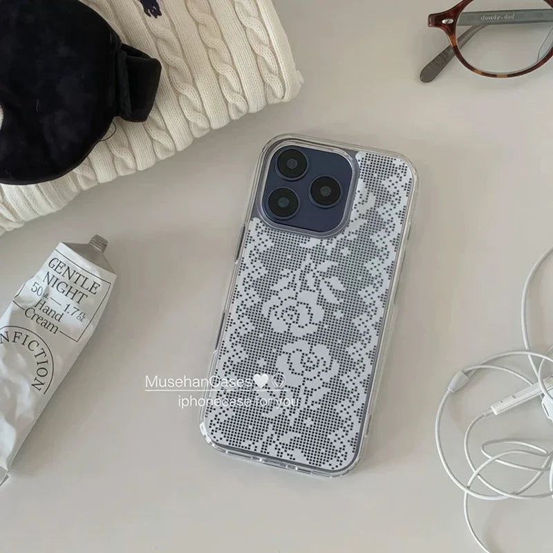 Lace Doily iPhone Case - Ice Cream Cake