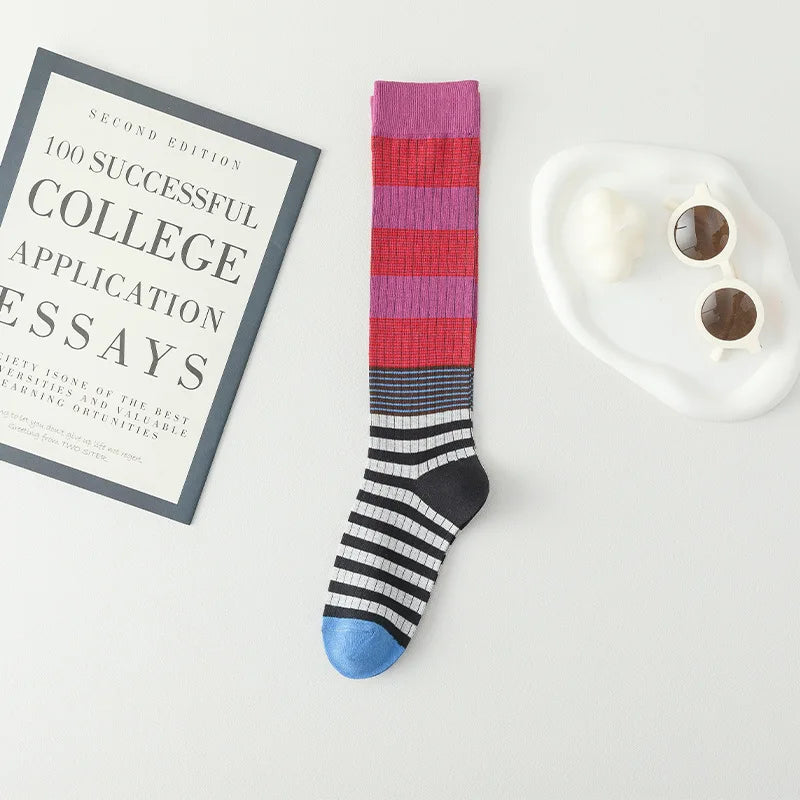 Mix Color Stripe Socks - Ice Cream Cake