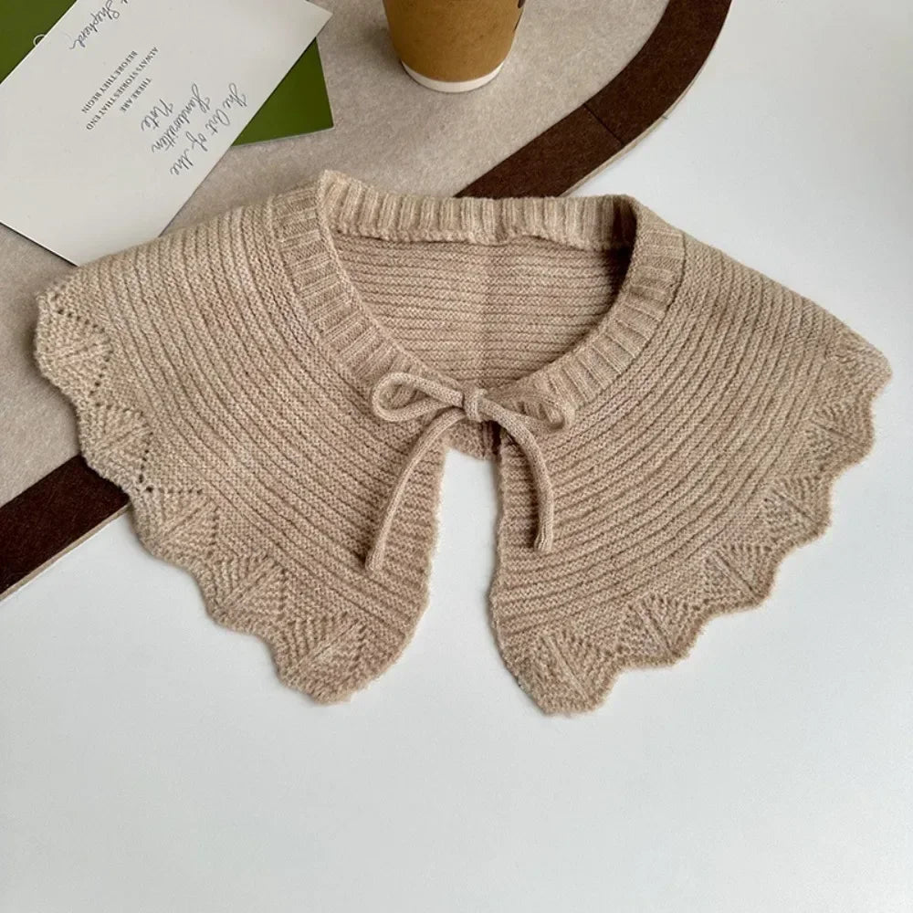 Knitted Detachable Frill Collar