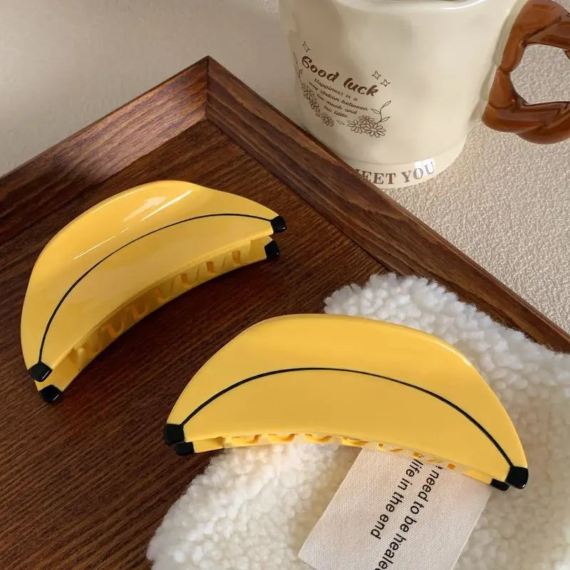 Glossy Banana Hair Clip Claw