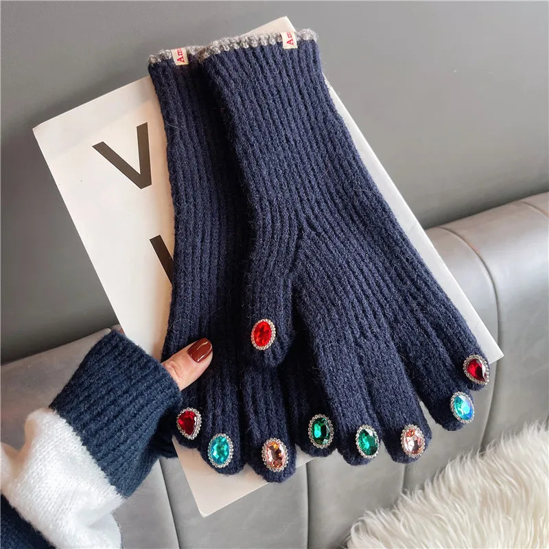 Fancy Manicure Knit Gloves