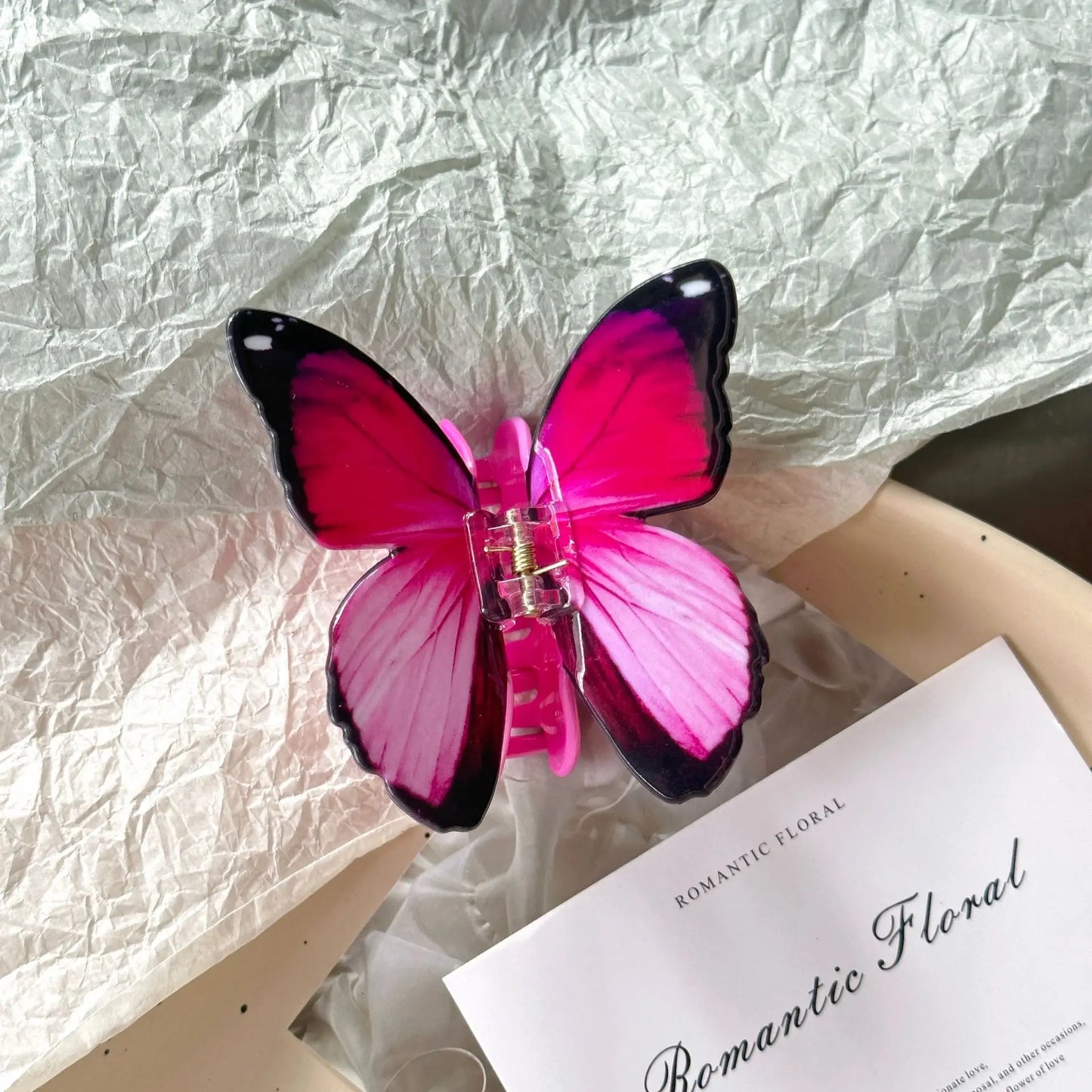 Acrylic Glossy Butterfly Hair Claw
