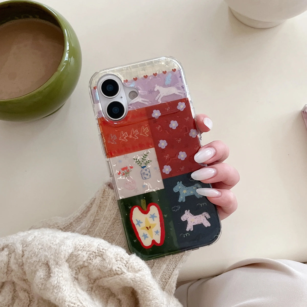 Patchwork Doodles iPhone Case