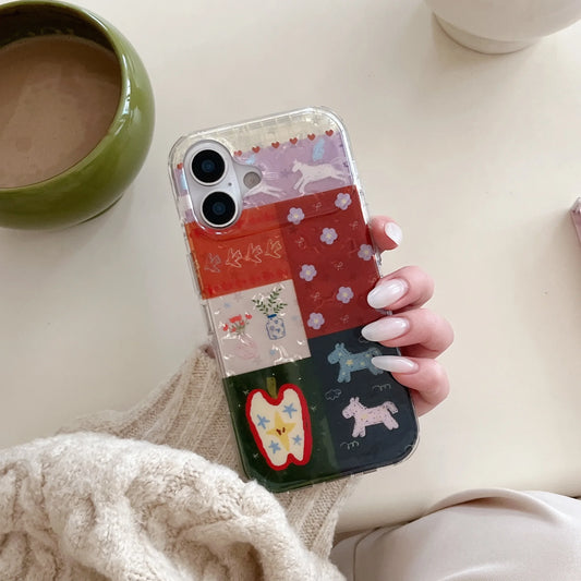 Patchwork Doodles iPhone Case