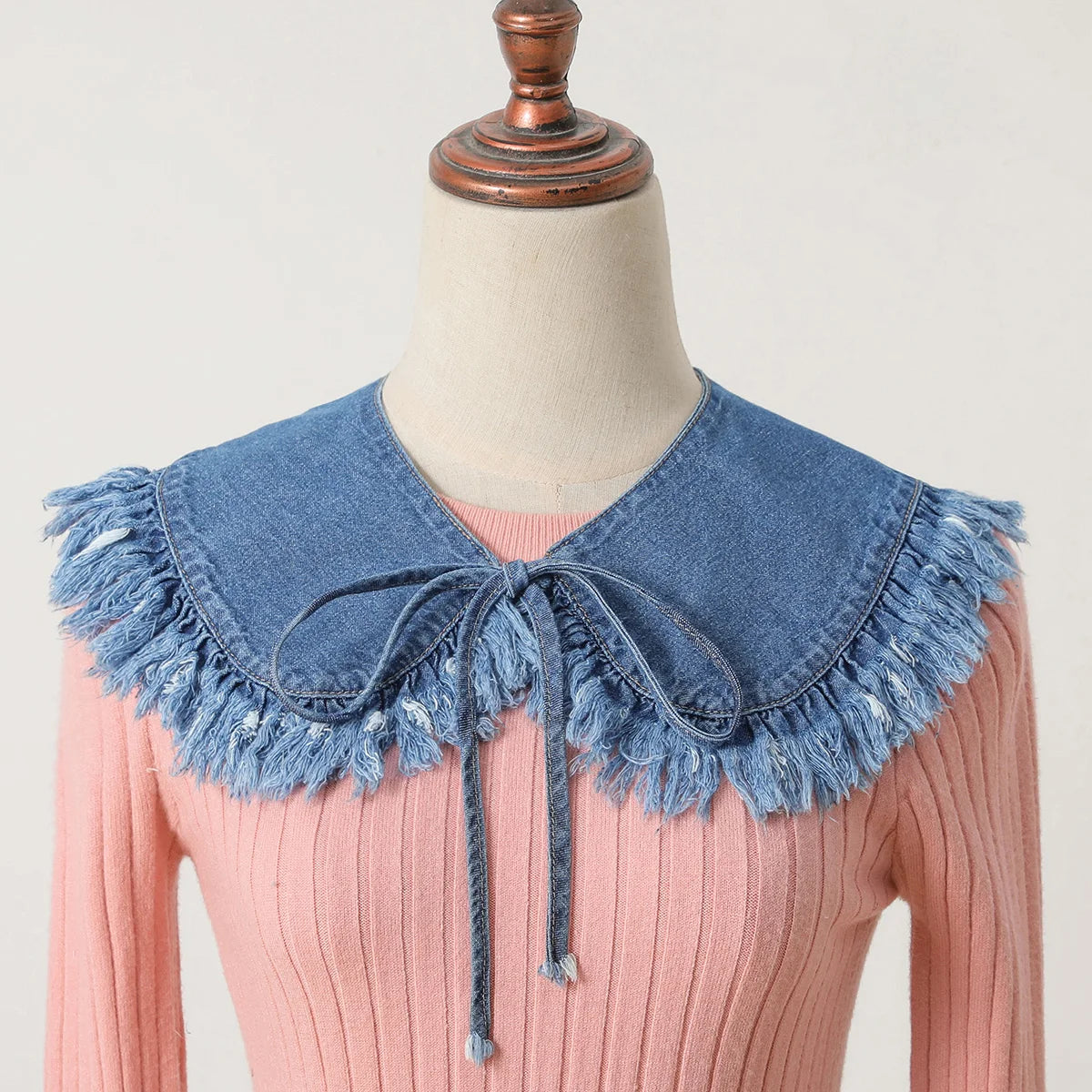 Denim Detachable Fill Collar
