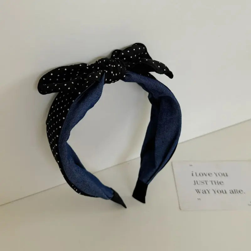 Polka Dot Bow Headband