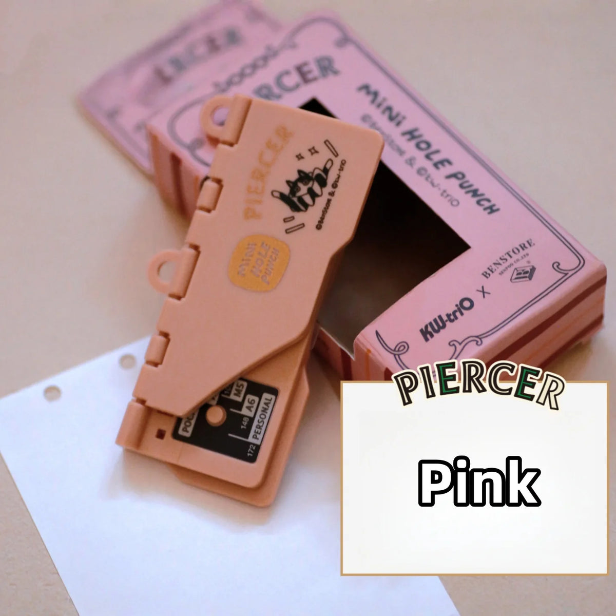 Cat Print Portable Hole Punch
