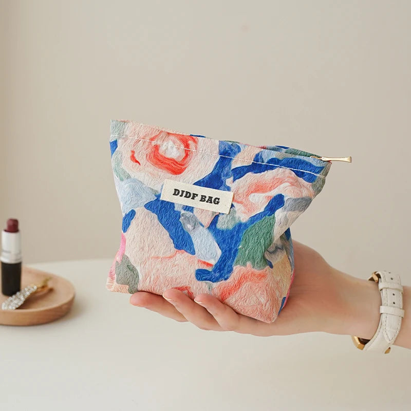 Retro Pattern Zipper pouch