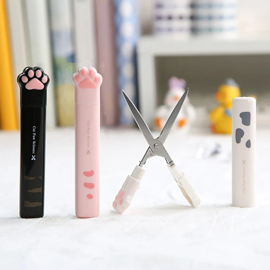 Kawaii Cat Claw Scissors Portable Cute Small Scissor Student Office Multi-functional Scissors Tiny Scissor Stationery - Ice Cream Cake