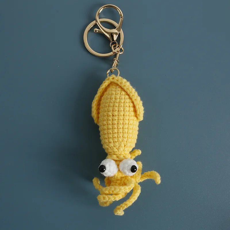 Handmade Crochet Ocean Friends Keychain Charm