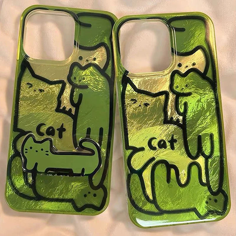 Stained Glass Cats and Dogs iPhone Case