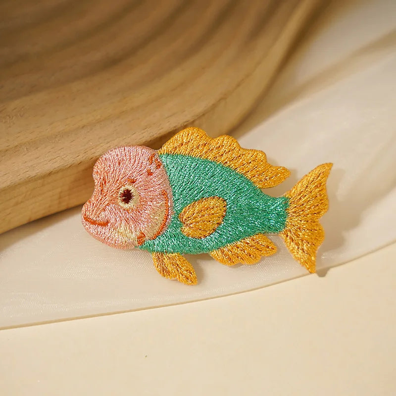 Sealife Embroidered Iron-On Patch