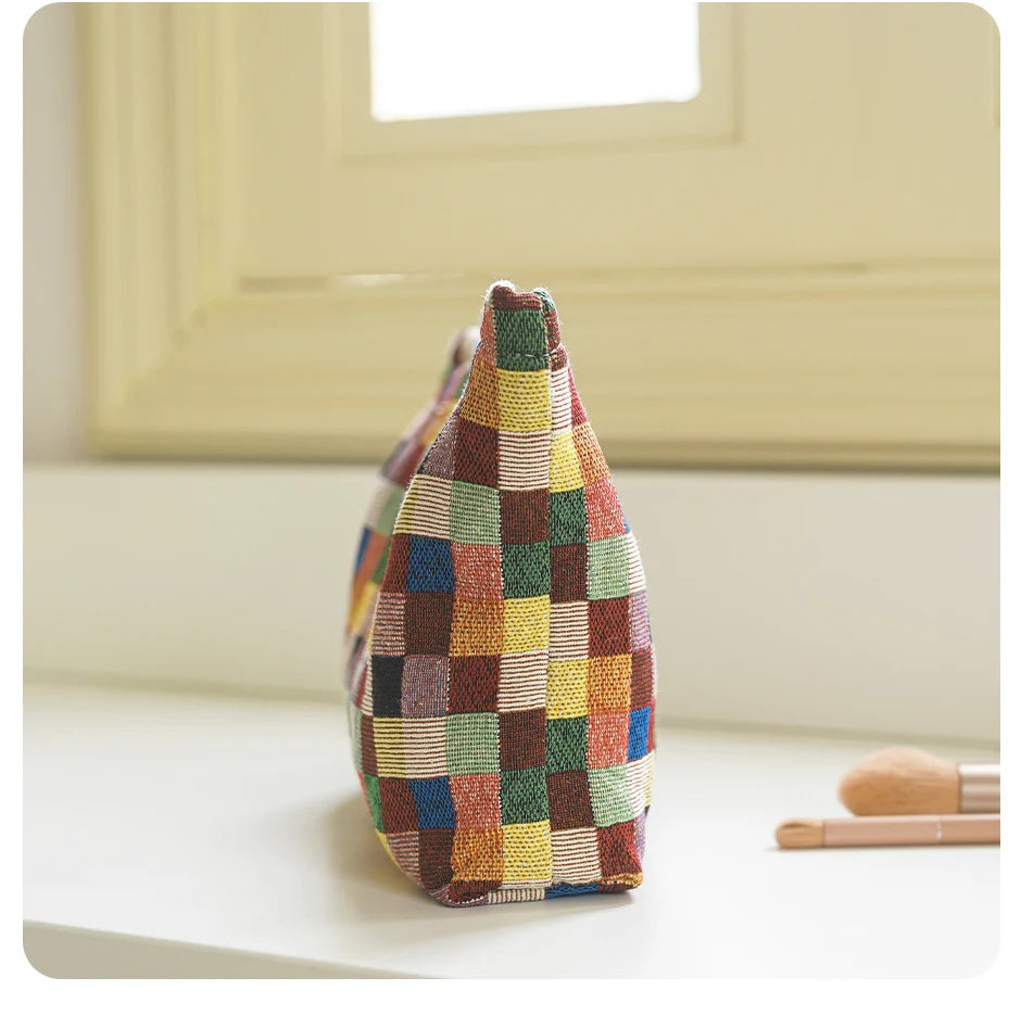 Retro Pattern Zipper pouch