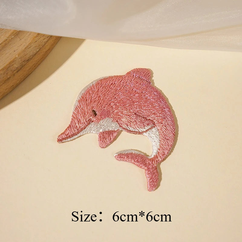 Sealife Embroidered Iron-On Patch