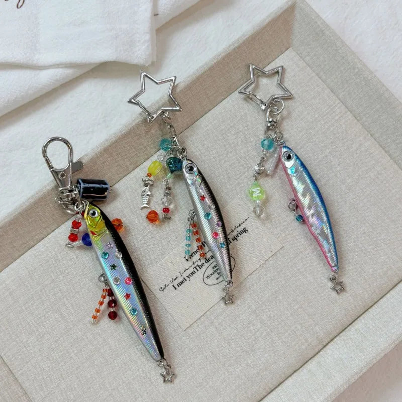 Funny Goldfish Series Resin Keychain Ocean Style Simulated Fish Keyrings For Bag Pendant Goldfish Keychains Wholesale Custom - Ice Cream Cake