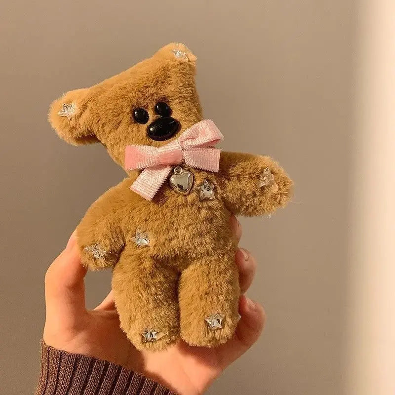 Plush Stylish Sparkling Teddy Bear Hair Clip