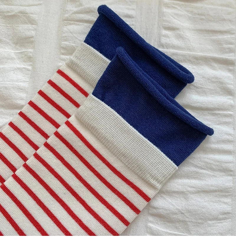 Colourblock Stripe Crew Socks