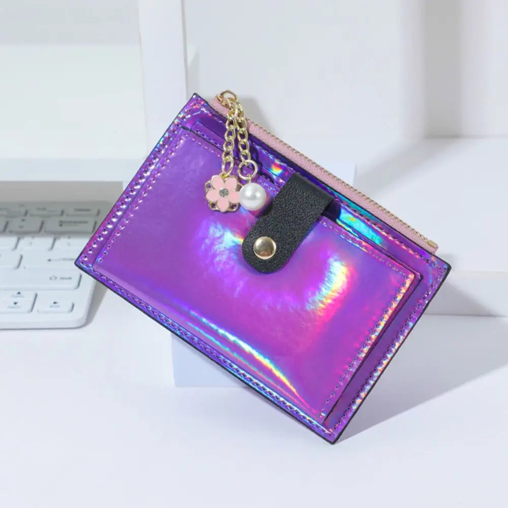 Iridescent Snap Wallet