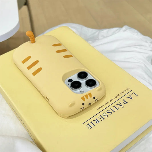 Cartoon Papa Cat cute soft shell for iPhone 17 16 15PROMAX 14 13Pro phone case shockproof for iPhone 17air 15 16Pro - Ice Cream Cake