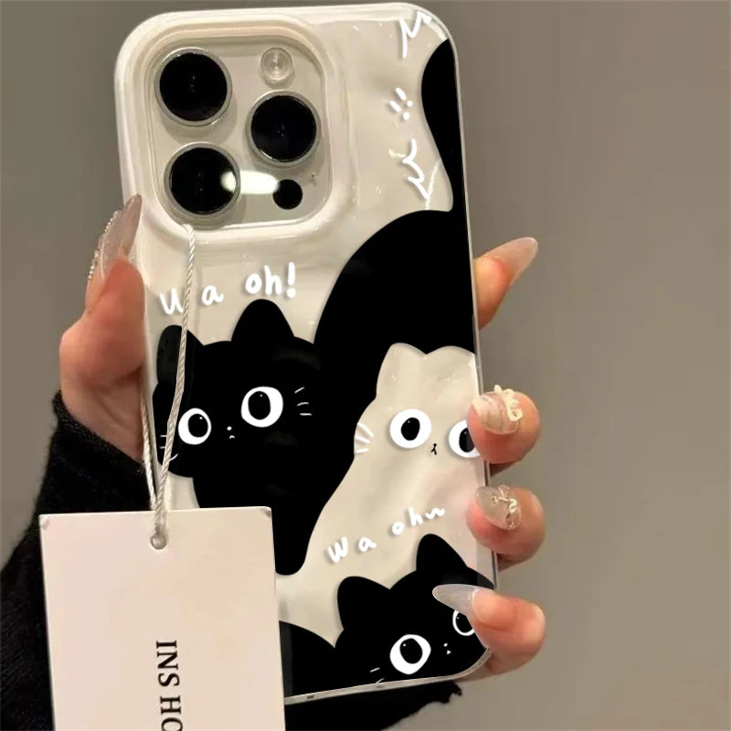 Black Cat Couple iPhone Case