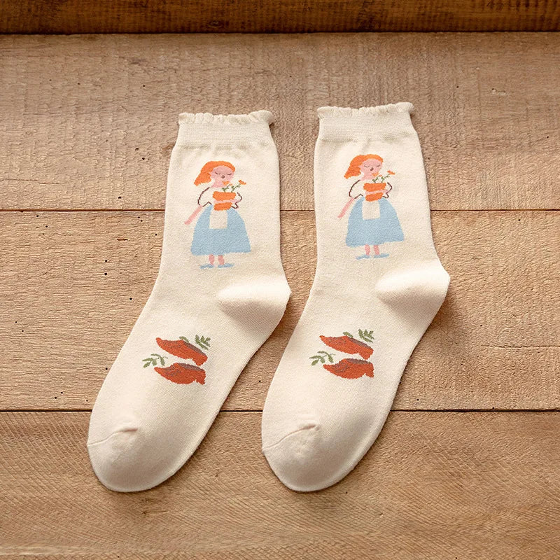 Cottagecore Crew Socks