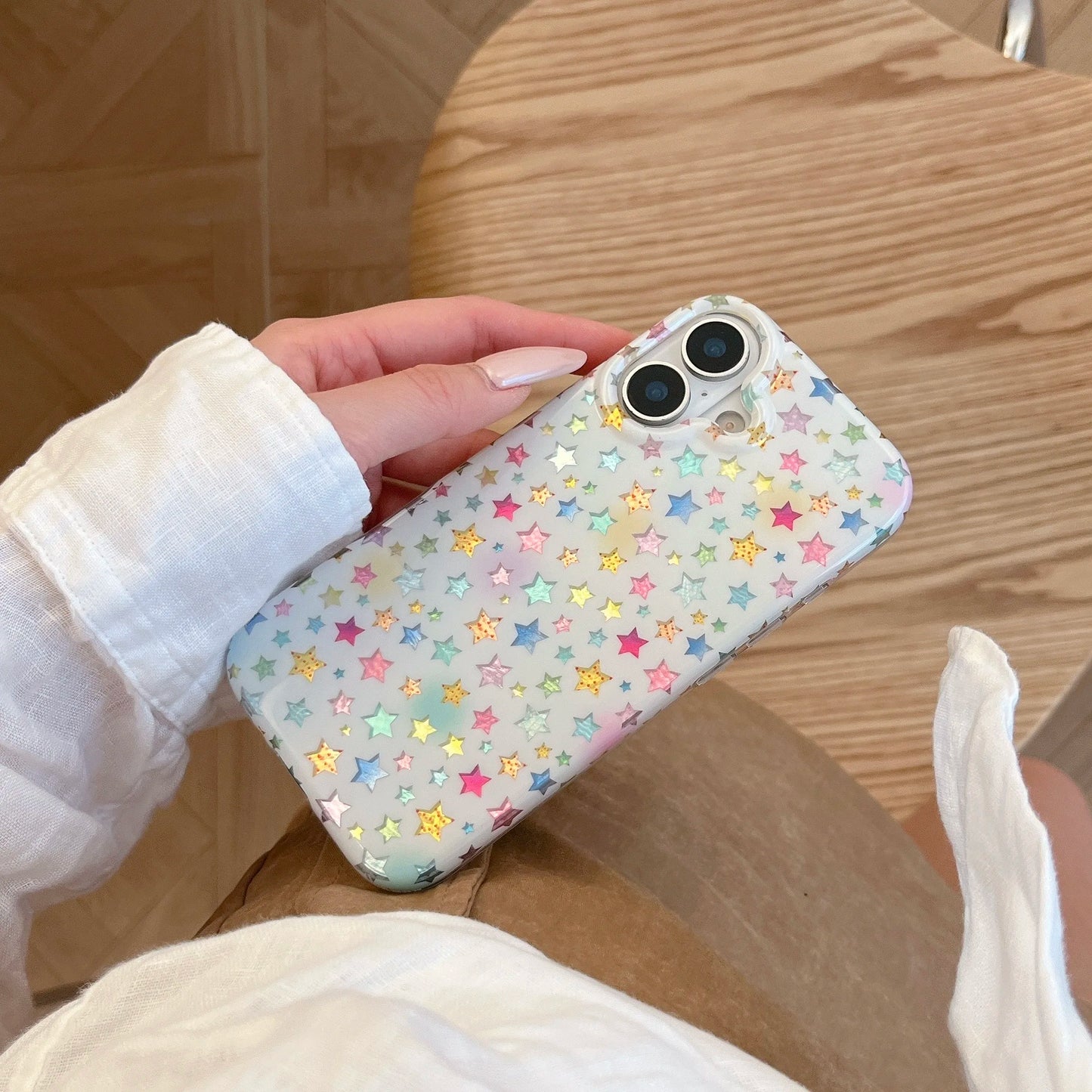 Pastel Doodle Stars iPhone Case