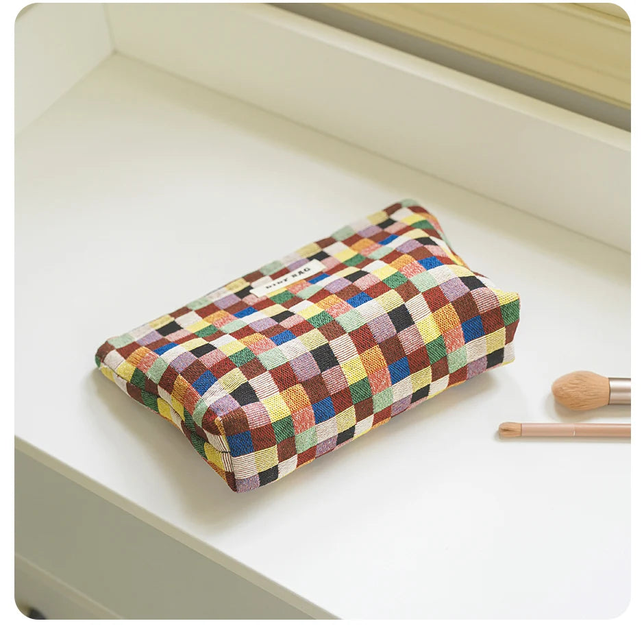 Retro Pattern Zipper pouch