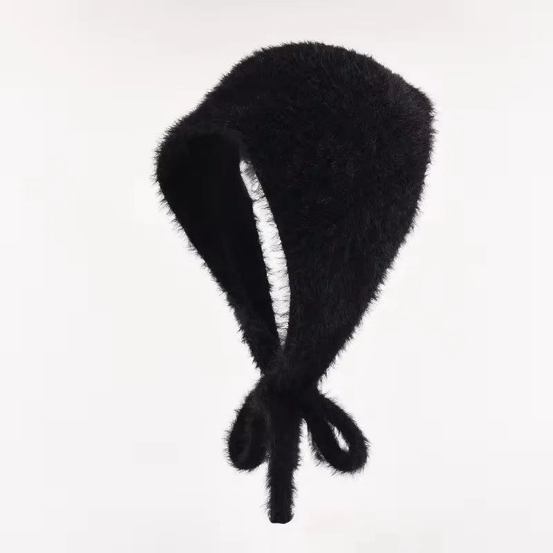 Fuzzy Knit Bonnet